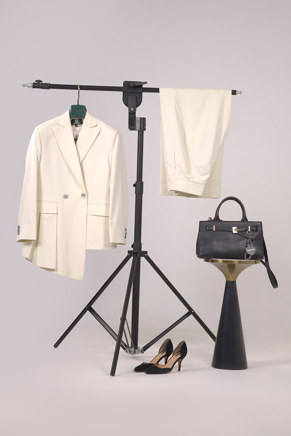 Ivory Tailored Asymmetric Women’s Pant Suit